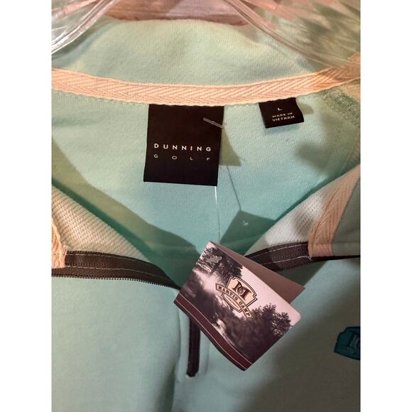 Dunning Golf Men’s 1/4 Zip Pullover | Mint Green | Size L | New with Tags - Picture 3 of 3